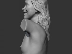 hd girl bust r 3d print model Model Cetak 3D