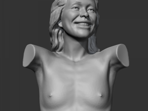 hd girl bust r 3d print model Model Cetak 3D