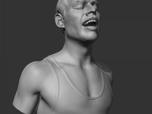 freddie mercury 3d print model Modèles 3D en vedette