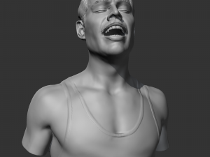 freddie mercury 3d print model Modèles 3D en vedette