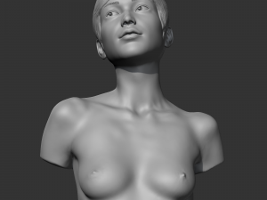 HD girl bust S 3D print model Model do druku 3D