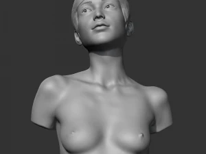 HD girl bust S 3D print model 3D Print Model