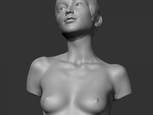 HD girl bust S 3D print model Model do druku 3D
