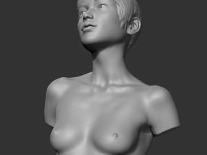 HD girl bust S 3D print model Model do druku 3D