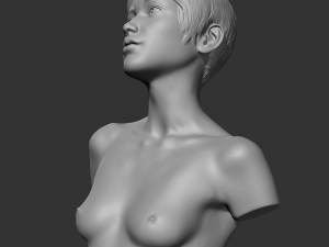 HD girl bust S 3D print model Model do druku 3D