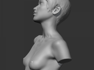 HD girl bust S 3D print model Model do druku 3D