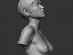 HD girl bust S 3D print model Model do druku 3D