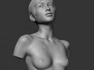 HD girl bust S 3D print model Model do druku 3D