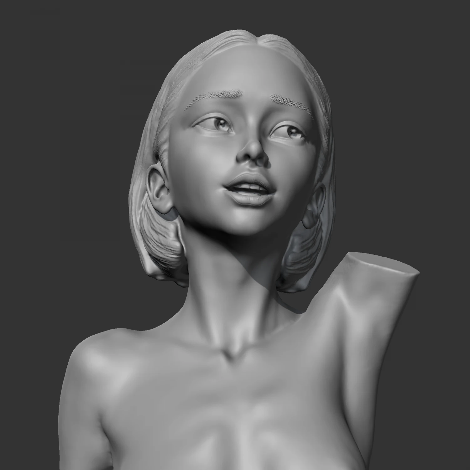 HD girl bust T 3D print model 3D Print Model .c4d .max .obj .3ds .fbx .stl .blend 