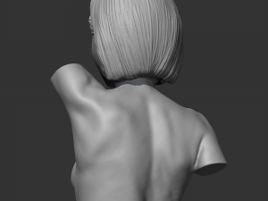 HD girl bust T 3D print model Modelo de Impressão 3D