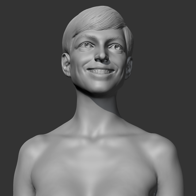 Anne Hathaway 3D print model 3Dプリントモデル .c4d .max .obj .3ds .fbx .stl .blend 