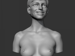 Anne Hathaway 3D print model 3Dプリントモデル