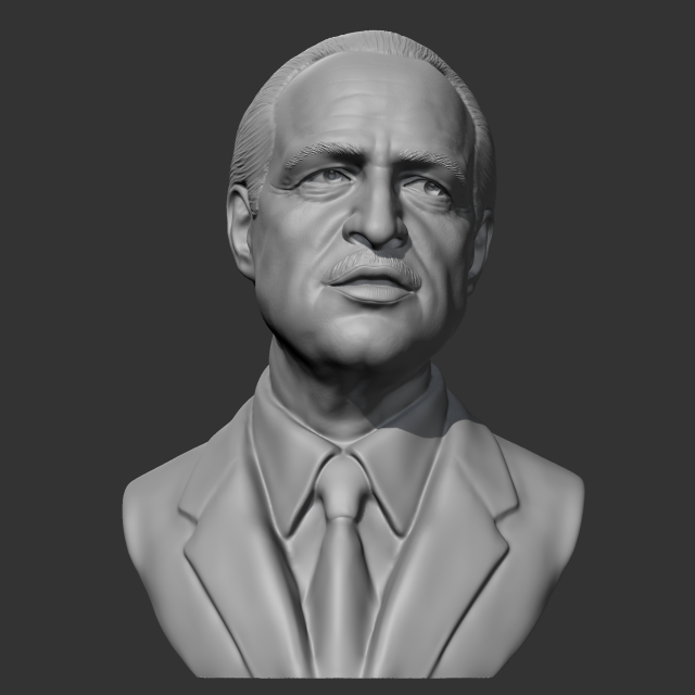 Marlon Brando 3D print model 3D Принт Модель .c4d .max .obj .3ds .fbx .stl .blend 