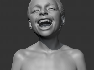 CH girl bust A 3D print model Modello di stampa 3D