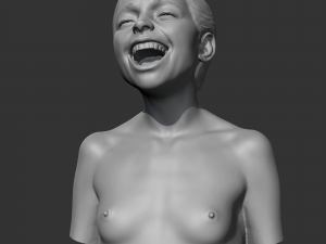 CH girl bust A 3D print model 3D 프린트 모델