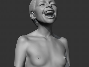 CH girl bust A 3D print model 3D 프린트 모델