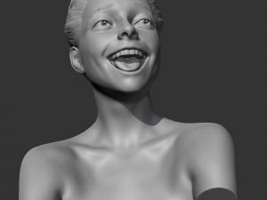 CH girl bust B 3D print model Modello di stampa 3D