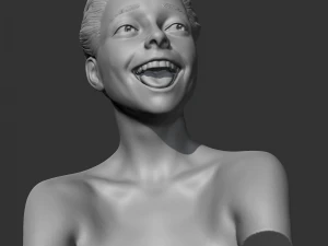 CH girl bust B 3D print model 3D Print Model