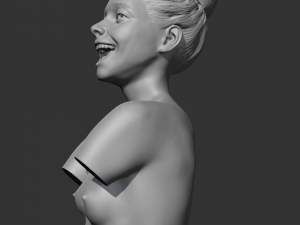 CH girl bust B 3D print model 3D Druckmodell