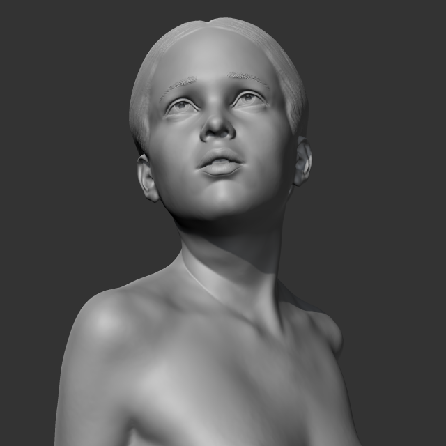 CH girl bust C 3D print model 3D Druckmodell .c4d .max .obj .3ds .fbx .stl .blend 
