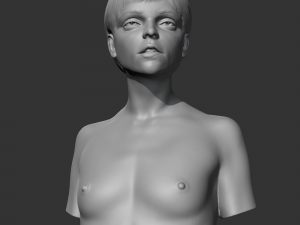 CH girl bust D 3D print model 3D 프린트 모델