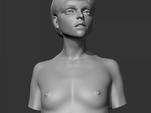CH girl bust D 3D print model 3D 프린트 모델