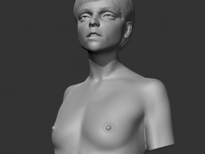 CH girl bust D 3D print model 3D 프린트 모델