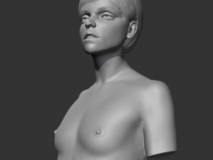 CH girl bust D 3D print model 3D 프린트 모델
