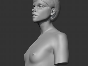 CH girl bust D 3D print model 3D 프린트 모델