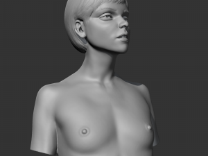 CH girl bust D 3D print model 3D 프린트 모델