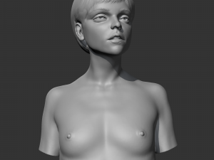 CH girl bust D 3D print model 3D 프린트 모델