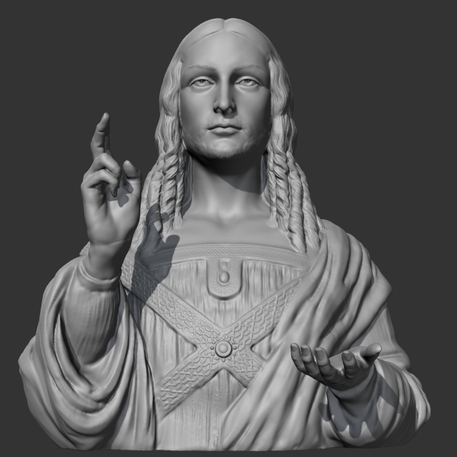 Salvator Mundi 3D print model Modello di stampa 3D .c4d .max .obj .3ds .fbx .stl .blend 
