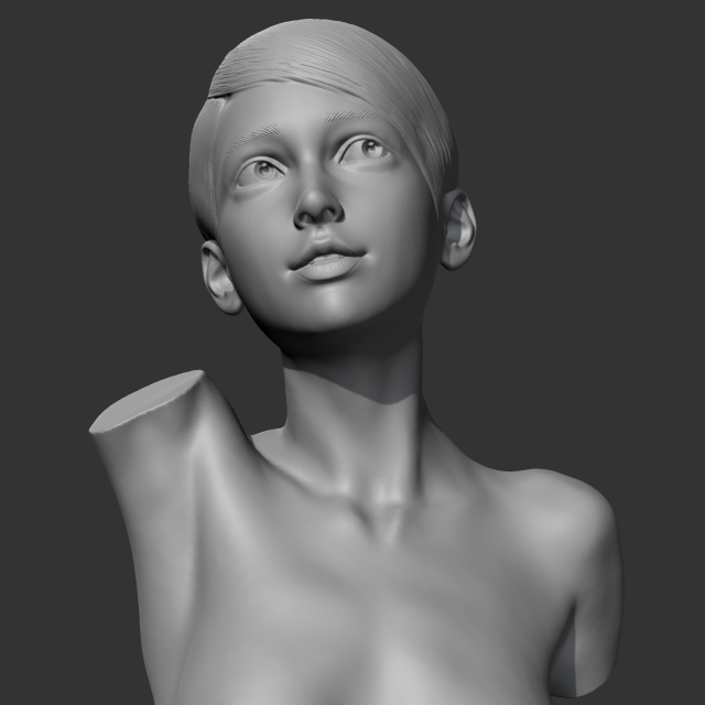 CH girl bust G 3D print model Modelo de Impressão 3D .c4d .max .obj .3ds .fbx .stl .blend 