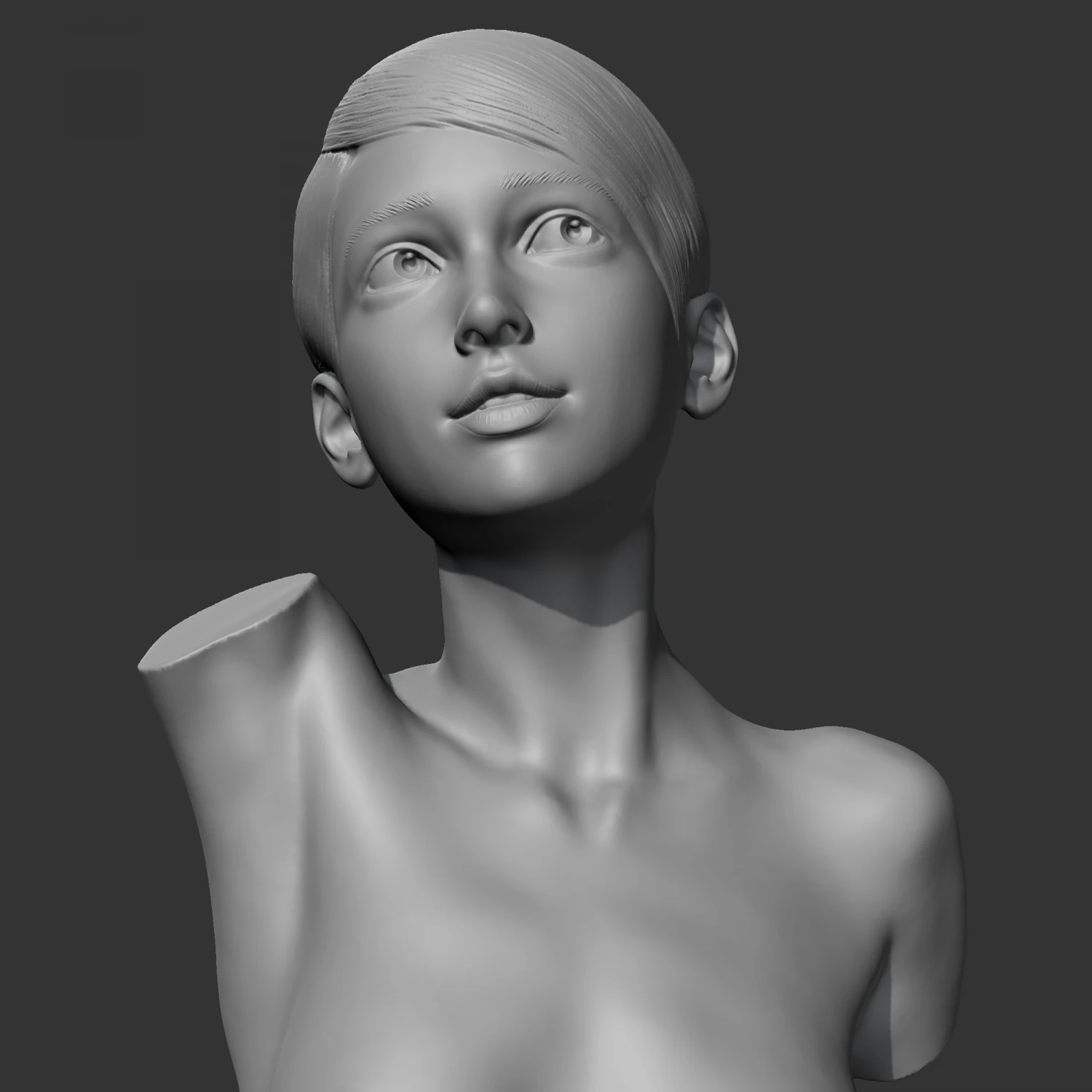 CH girl bust G 3D print model 3D Print Model .c4d .max .obj .3ds .fbx .stl .blend 