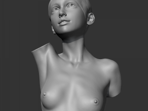 CH girl bust G 3D print model Modelo de Impressão 3D