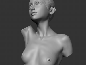 CH girl bust G 3D print model Modelo de Impressão 3D