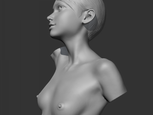 CH girl bust G 3D print model Modelo de Impressão 3D