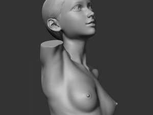 CH girl bust G 3D print model Modelo de Impressão 3D