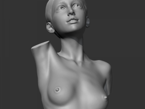 CH girl bust G 3D print model Modelo de Impressão 3D