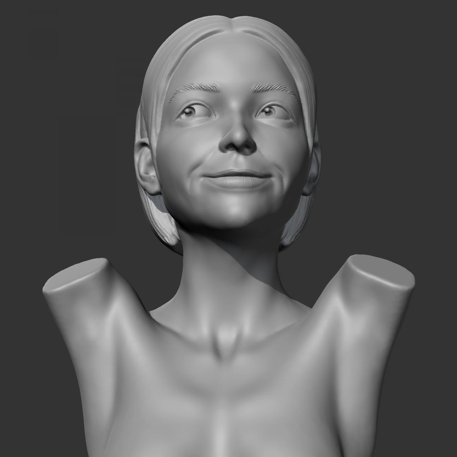 CH girl bust K 3D print model 3D Print Model .c4d .max .obj .3ds .fbx .stl .blend 
