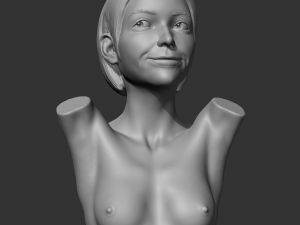 CH girl bust K 3D print model 3D 프린트 모델