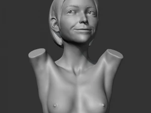 CH girl bust K 3D print model 3D Print Model