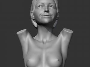 CH girl bust K 3D print model 3D 프린트 모델