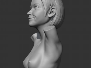 CH girl bust K 3D print model 3D 프린트 모델