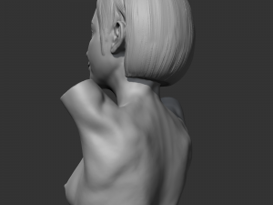 CH girl bust K 3D print model 3D 프린트 모델