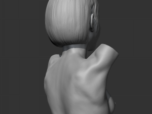 CH girl bust K 3D print model 3D 프린트 모델
