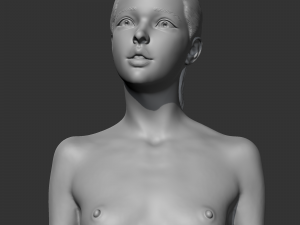 CH girl bust M 3D print model 3D Baskı Modeli