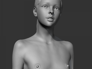 CH girl bust M 3D print model 3D Baskı Modeli