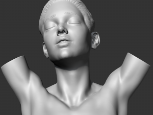 CH girl bust N 3D print model 3D 打印模型
