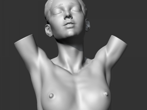 CH girl bust N 3D print model Modello di stampa 3D